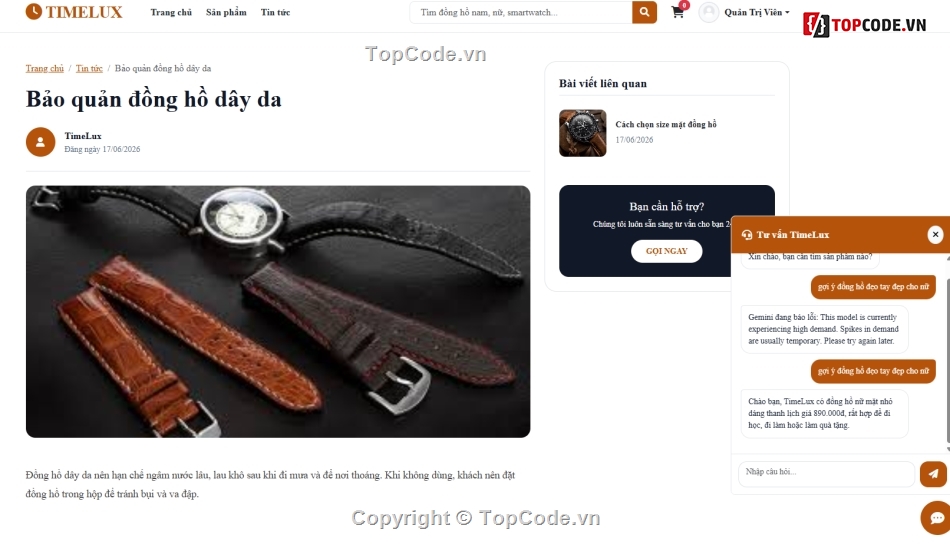 web bán đồng hồ,đồ án web,bán đồng hồ